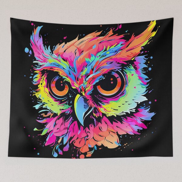 Item preview, colorful owl designed and sold by maniabx.