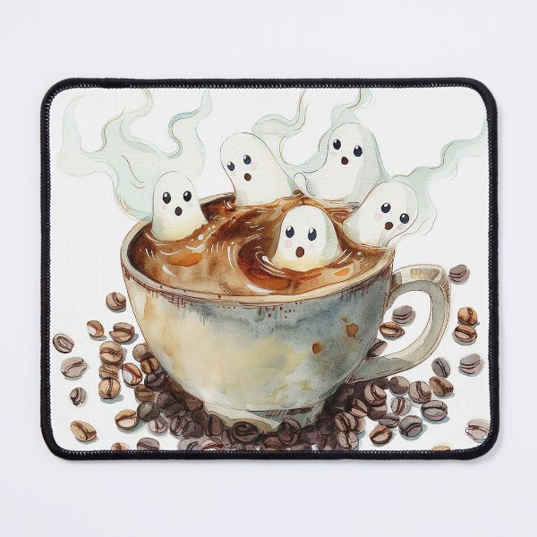 Item preview, Ghosts or Clouds in my Coffee designed and sold by Claudia Bartoli-McKinney.
