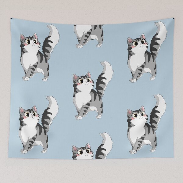 Item preview, Curious grey kitty designed and sold by Lovelylylyly.