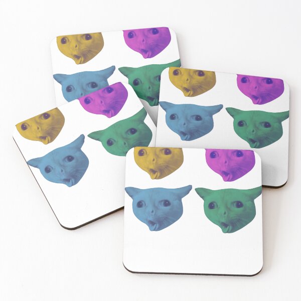Item preview, Coughing Cats, funny colour cat designed and sold by Kondi-Art.