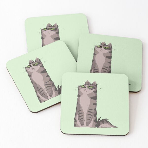 Item preview, Green Grumpy kitty designed and sold by Lovelylylyly.