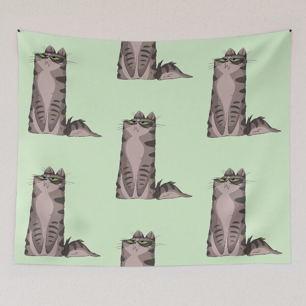 Item preview, Green Grumpy kitty designed and sold by Lovelylylyly.