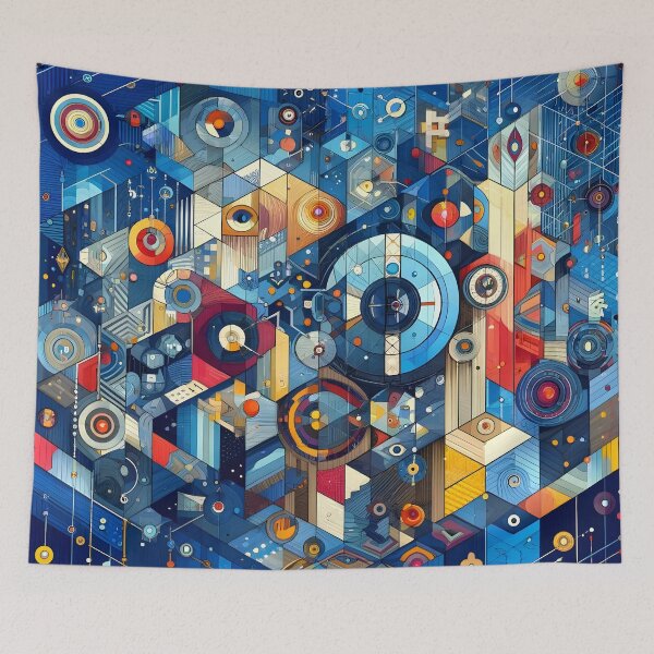 Item preview, Abstract Geometric Cosmos Tapestry designed and sold by PillowTalkyZone.