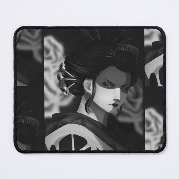 Item preview, Geisha w/ background - b&w designed and sold by Leeh-designs.