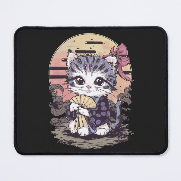 Item preview, Cat with fan designed and sold by Tajdi.