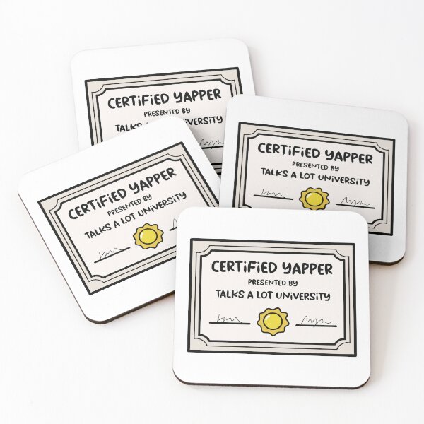 Item preview, Certified Yapper Certificate  designed and sold by MakerBeeDesigns.