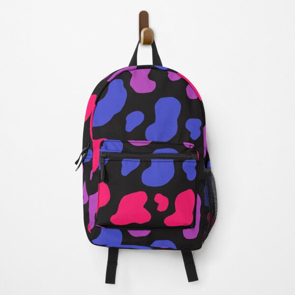 Item preview, Black Bg Purple Blue Pink Cow Pattern designed and sold by awsomepatterns.
