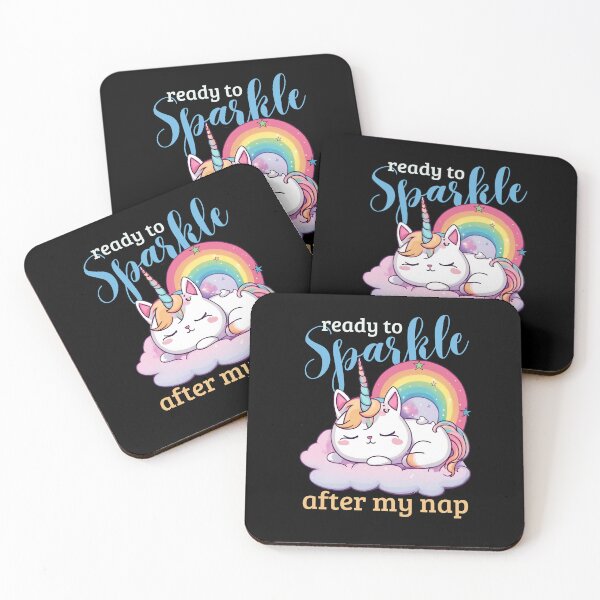 Item preview, Caticorn sleeping unicorn cat, sparkle after nap  designed and sold by portrait4you.