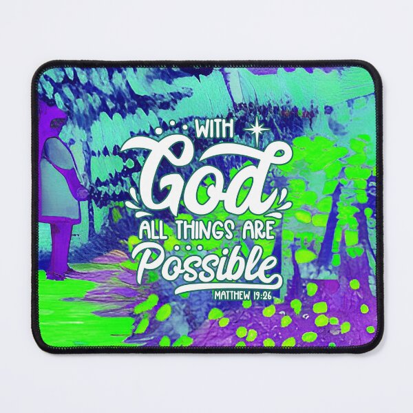 Item preview, Bible Verses For Healing - Matthew 19:26 - Abstract Painting - Cool Garden designed and sold by ZenReiArt.