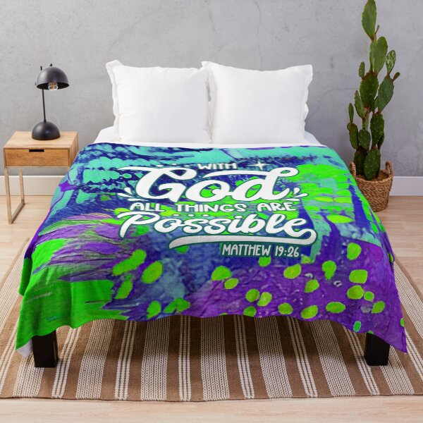 Item preview, Bible Verses For Healing - Matthew 19:26 - Abstract Painting - Cool Garden designed and sold by SpartanDStore.