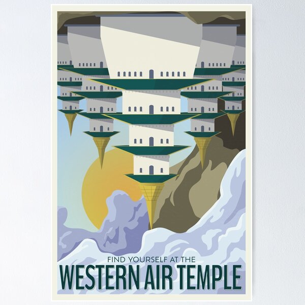 Item preview, Western Air Temple Travel Poster - Avatar the Last Airbender designed and sold by itsgoodjunk.