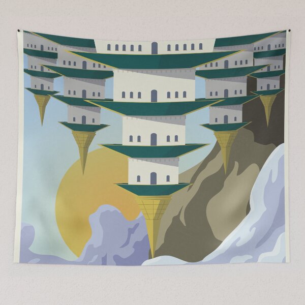 Item preview, Western Air Temple Travel Poster - Avatar the Last Airbender designed and sold by itsgoodjunk.