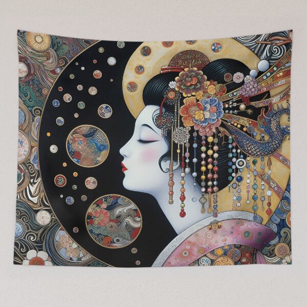 Item preview, Paintings depicting Japanese geisha are often bright and colorful works of art that reflect traditional Japanese culture designed and sold by aleksandr13.