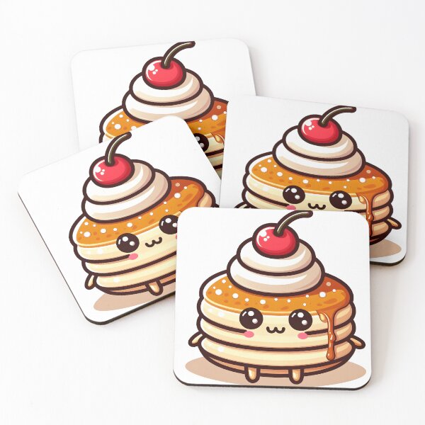 Item preview, Kawaii Pancake With Whipped Cream Ears And Cherry Nose designed and sold by CanvasCutie.