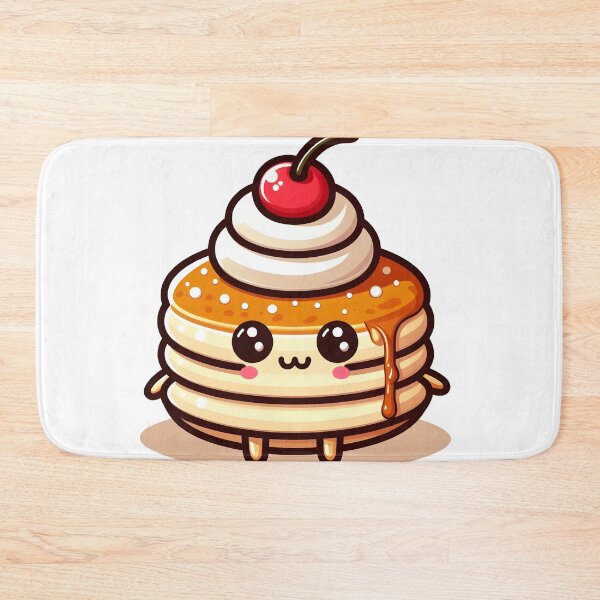 Item preview, Kawaii Pancake With Whipped Cream Ears And Cherry Nose designed and sold by CanvasCutie.