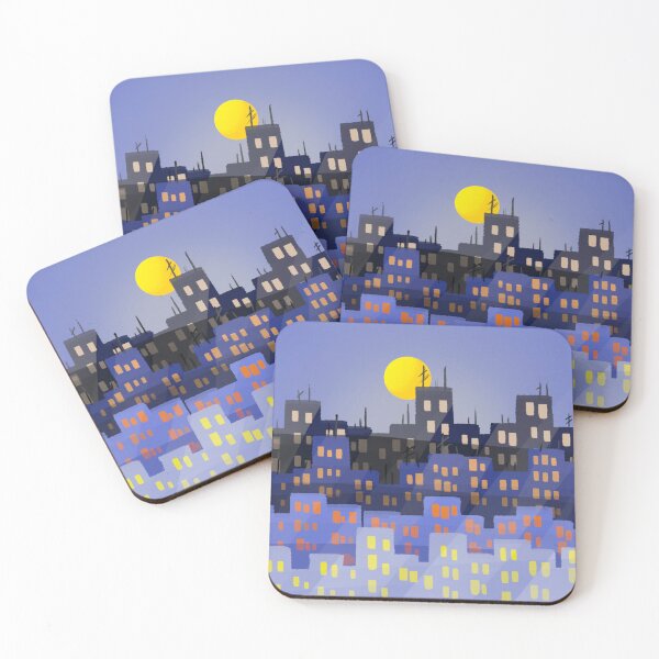 Item preview, Moonlit Metropolis designed and sold by SheepTigerArt.