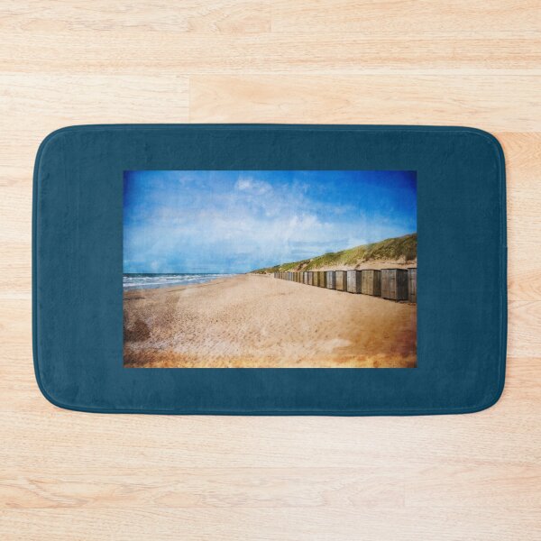 Item preview, Beachfront Bliss with Wooden Cabins and Sand Dunes designed and sold by InbalTurShalom.