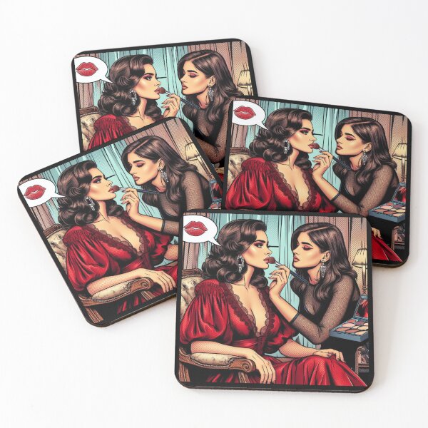Item preview, Vintage Lesbian Couple Comic Love  designed and sold by LesbianLoveShop.