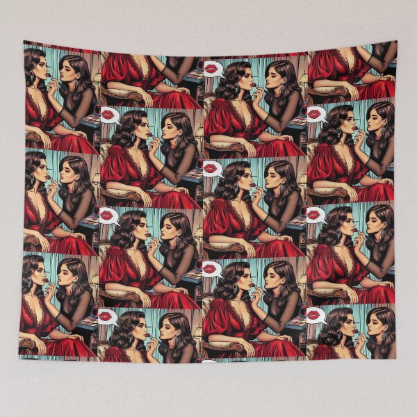 Item preview, Vintage Lesbian Couple Comic Love  designed and sold by LesbianLoveShop.