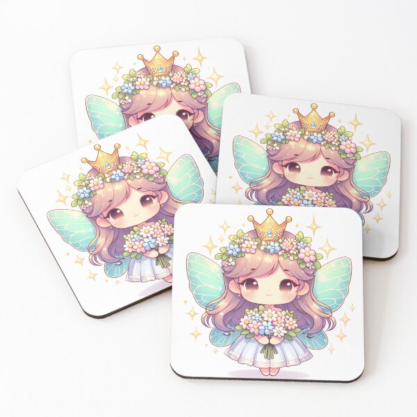 Item preview, Kawaii Fairy With Glittering Crown designed and sold by CanvasCutie.