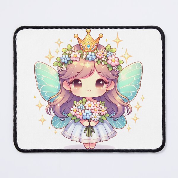 Item preview, Kawaii Fairy With Glittering Crown designed and sold by CanvasCutie.