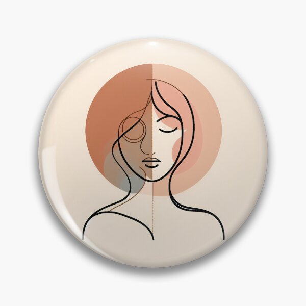 Item preview,  One line woman face drawing, Abstract minimal female single line art designed and sold by MusesWhispers.