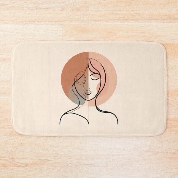 Item preview,  One line woman face drawing, Abstract minimal female single line art designed and sold by MusesWhispers.