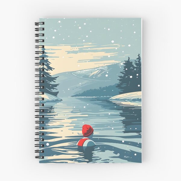 Item preview, Winter wild open water swimming - red hat retro designed and sold by Wildflow Creations.