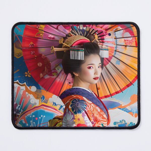 Item preview, Geisha's Vibrant Odyssey designed and sold by AI-Only Creations.