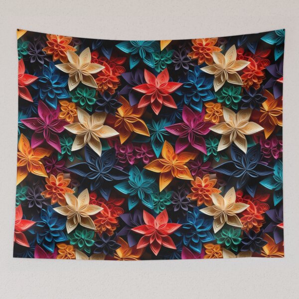 Item preview, Vibrant Stars Paper Art Aesthetic Pattern designed and sold by mondmakes.