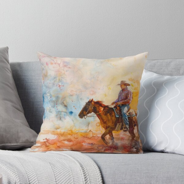 Item preview, Watercolor Wanderer: Cowboy in the Desert designed and sold by Ideationing.