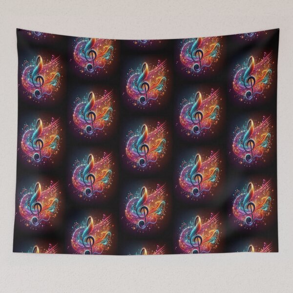 Item preview, Beautiful Treble With Music Everywhere AI Generated designed and sold by BrightrDayMusicArt.