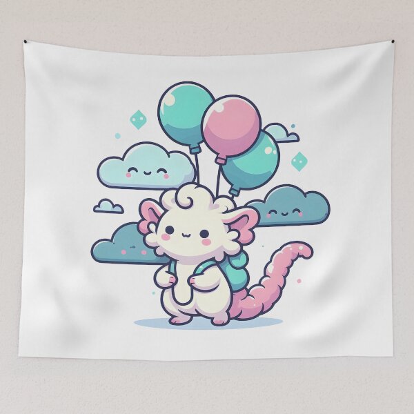 Item preview, Kawaii Hopeful Chimera: A Cloud-Shaped Backpack designed and sold by CanvasCutie.