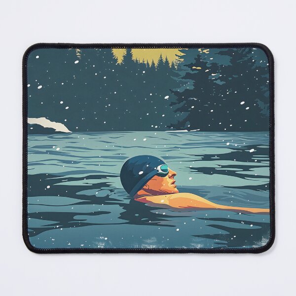 Item preview, Winter wild open water swimming - moody designed and sold by Wildflow Creations.