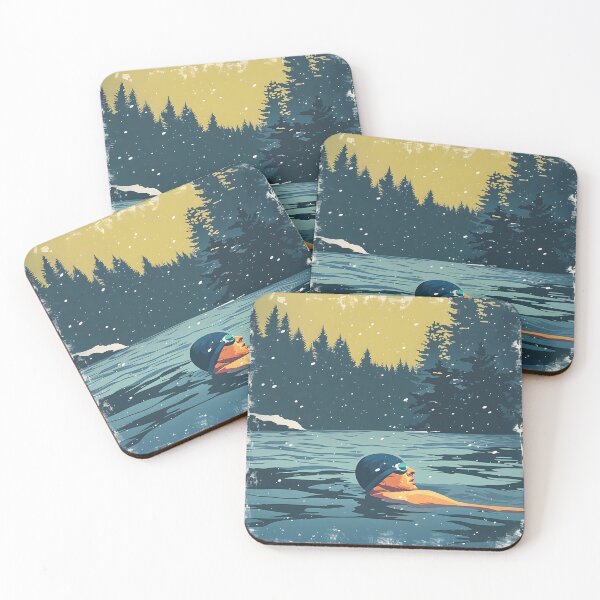 Item preview, Winter wild open water swimming - moody  designed and sold by Wildflow Creations.