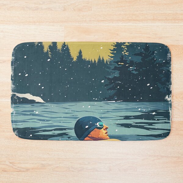 Item preview, Winter wild open water swimming - moody  designed and sold by Wildflow Creations.