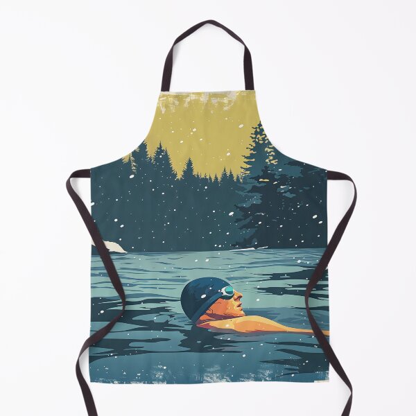 Item preview, Winter wild open water swimming - moody  designed and sold by Wildflow Creations.