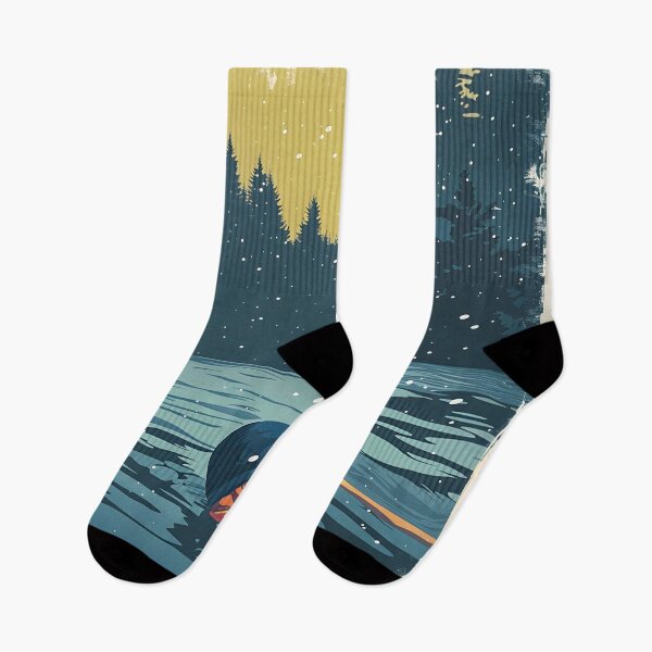 Item preview, Winter wild open water swimming - moody  designed and sold by Wildflow Creations.