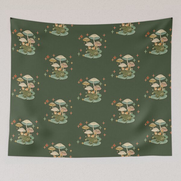 Item preview, Aesthetic Frog Illustration | Green Background designed and sold by RM-Journey.