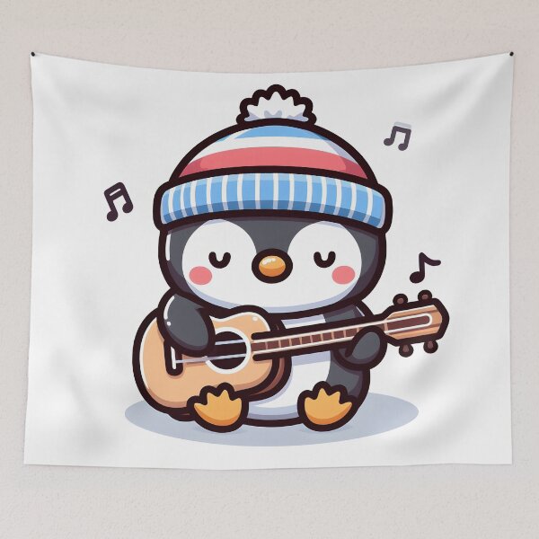 Item preview, Kawaii Penguin With Hat designed and sold by CanvasCutie.