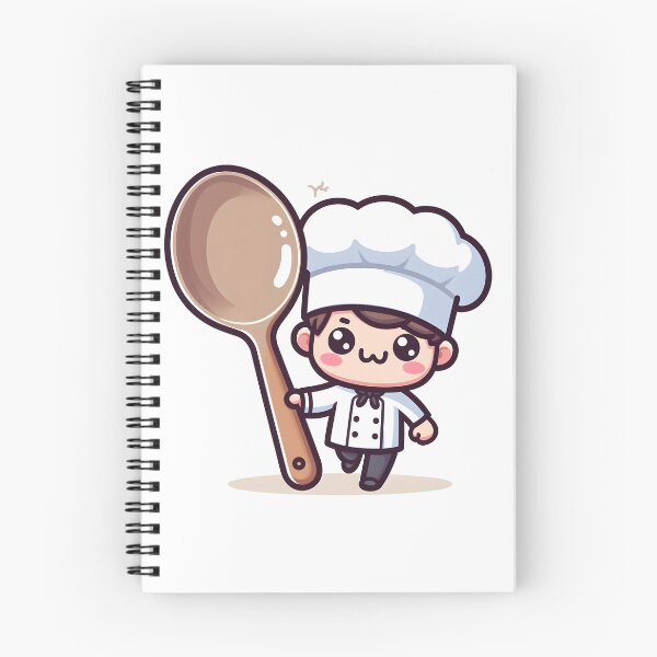 Item preview, Kawaii Chef With Chef Hat Holding A Giant Spoon designed and sold by CanvasCutie.