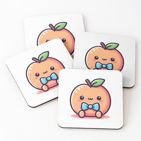 Item preview, Kawaii Peach With Bow Tie designed and sold by CanvasCutie.