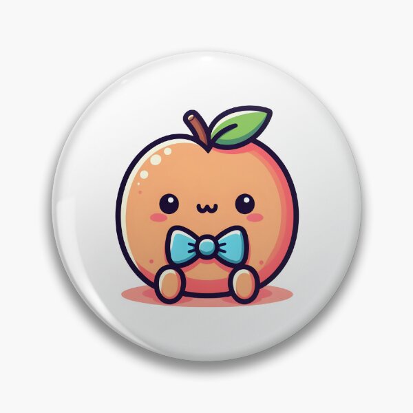 Item preview, Kawaii Peach With Bow Tie designed and sold by CanvasCutie.