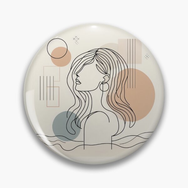 Item preview, One line woman face drawing, Abstract minimal female single line art designed and sold by MusesWhispers.