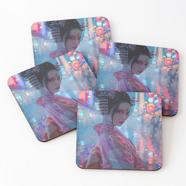 Item preview, Neon Geisha: Urban Elegance designed and sold by AI-Only Creations.