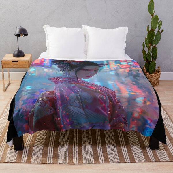 Item preview, Neon Geisha: Urban Elegance designed and sold by AI-Only Creations.
