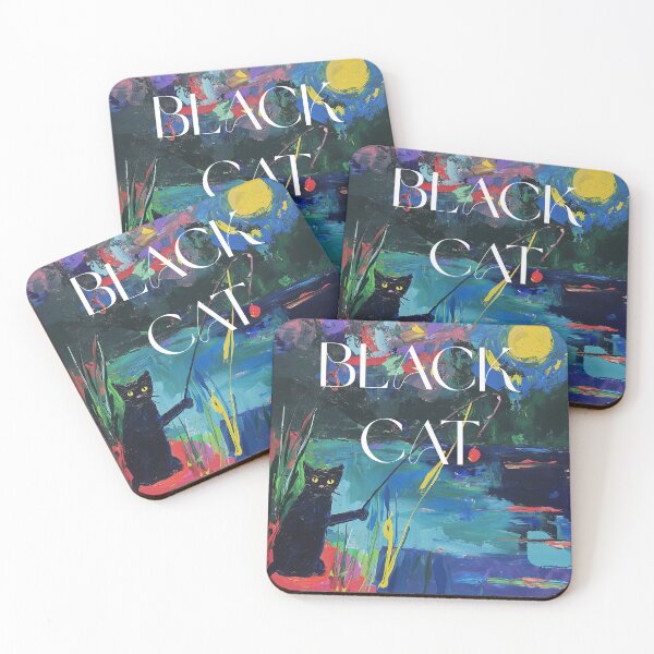 Item preview, Black cat fishing designed and sold by evanest.
