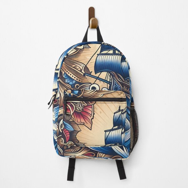 Item preview, Majestad náutica, ilustración de un gran barco con un azul ondulante designed and sold by aminz4.