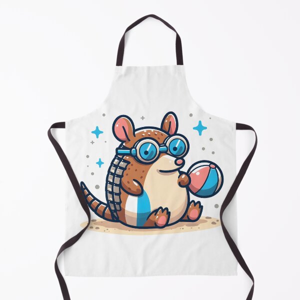 Item preview, Kawaii Armadillo With Swim Goggles designed and sold by CanvasCutie.