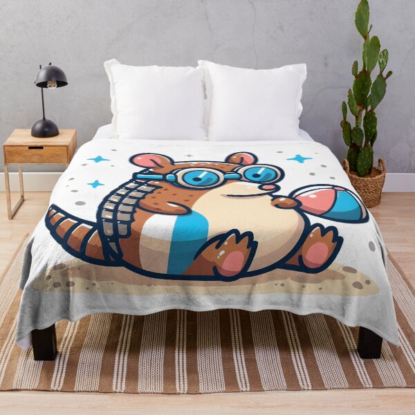Item preview, Kawaii Armadillo With Swim Goggles designed and sold by CanvasCutie.
